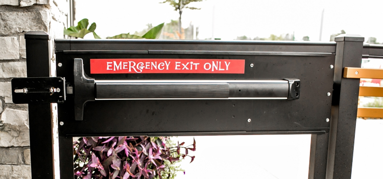emergency push bar installation in North Fair Oaks